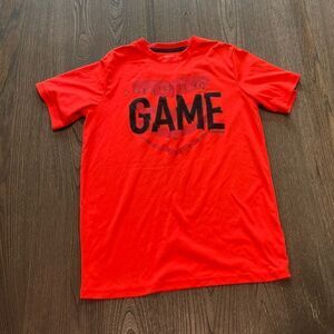 Reebok Red Short Sleeve Crew Neck Athletic Graphic T-Shirt Size 14/16